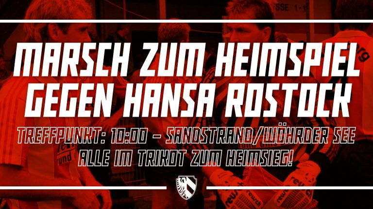 Marsch zum Heimspiel gegen Rostock