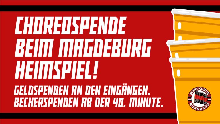 Choreospende beim Magdeburg Heimspiel